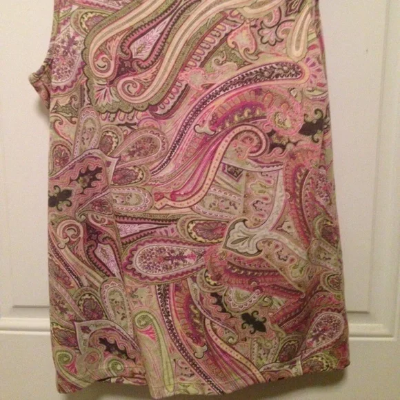 Talbots Women's Small Paisley Print Sleeveless Top - Picture 5 of 5